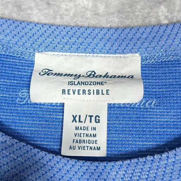 Tommy Bahama Island Zone T-Shirt Reversible Men’s XL Blue Paradise Short Sleeve - Picture 8 of 10